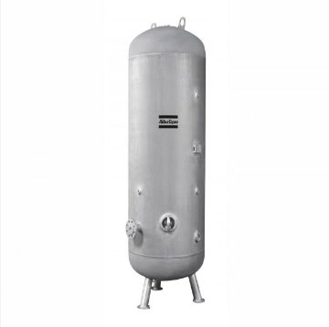 Grey Round Electric Stainless Steel Air Receiver Tank