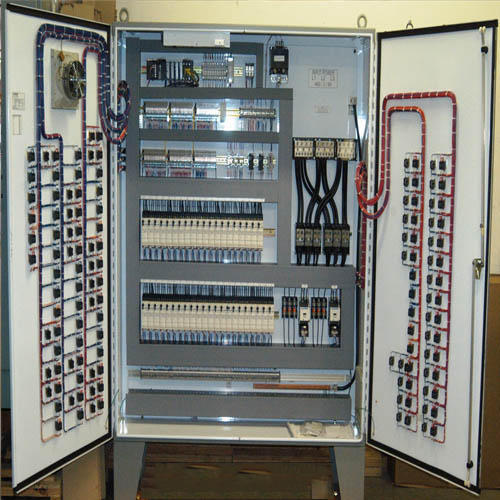 Grey 440V Mild Steel PLC Control Panel, for Industrial, Power Source : Electric