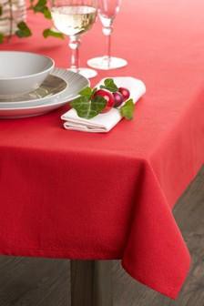 Cotton Square Red Table Cloth, Feature : Anti-Wrinkle, Easily Washable, Impeccable Finish
