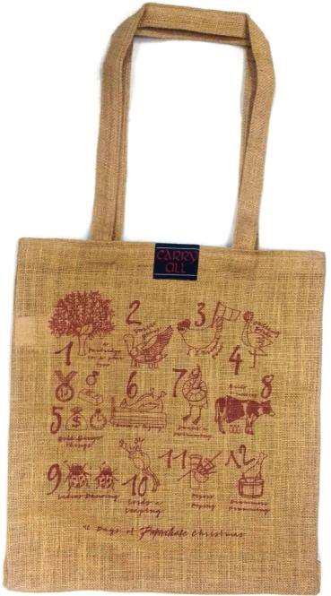 Printed Jute Febric Shopping Bag, Capacity : 5kg