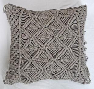 Square Cotton Knitted Fabric Cushion Cover, for Home, Hotels, Size : 43X43 cm