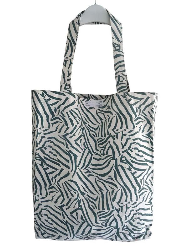 Cotton Zebra Print Shopping Bag, Size : One Size