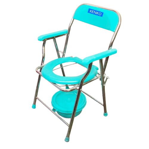 Folding Commode Chair with Bucket