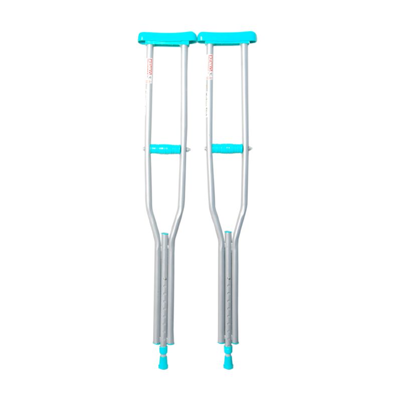Polished Aluminum Aluminium Auxiliary Crutches, for Patient Use