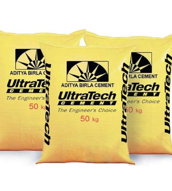 Yellow (Base) Printed PP Woven Cement Bag, for Packaging Industries, Size : Customize