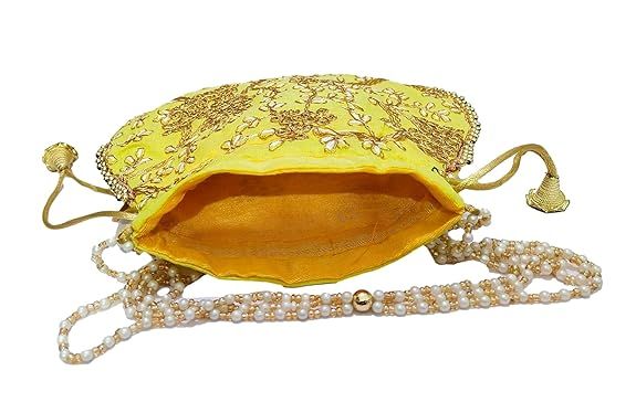 yellow1ath Fabric Potli Bag