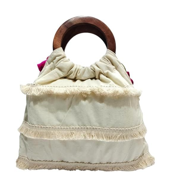 woodpotli38 Handle Potli Bag