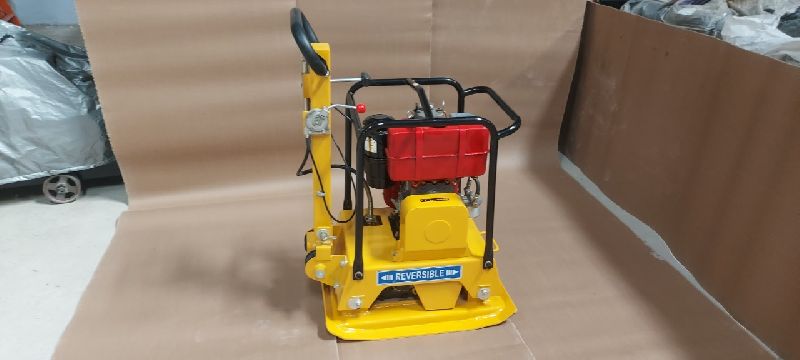 Yellow Air Cooled 5hp Plate Compactor With Greaves Engine, Automation Grade : Manual, Semi Automatic