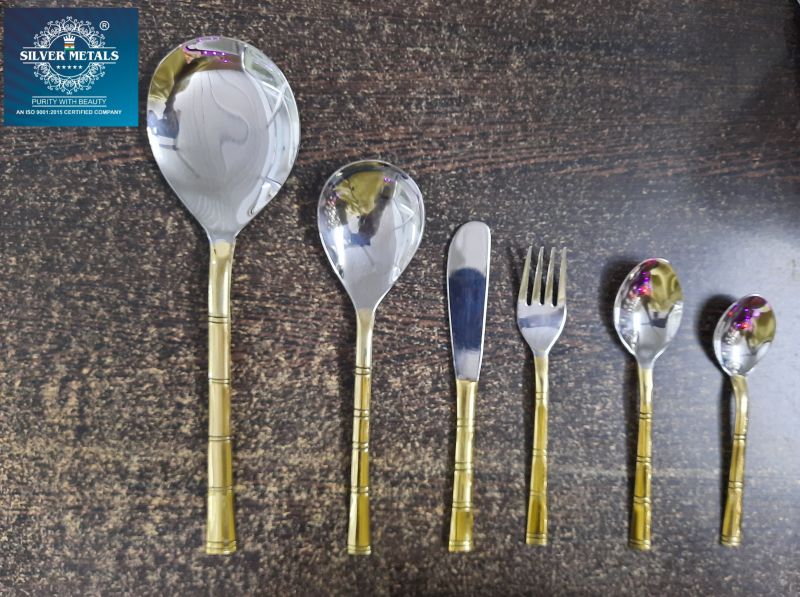 Brass Two-Tone Cutlery, for Hotel, Home, Office, Feature : High Strength
