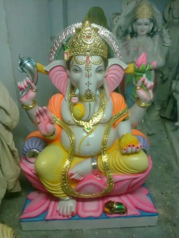 Multicolor Marble Ganesh Statue