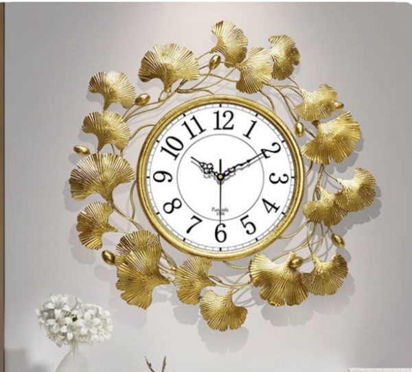 Iron Golden Wall Clock, for Home, Office, Decoration, Anyware, Display Type : Digital