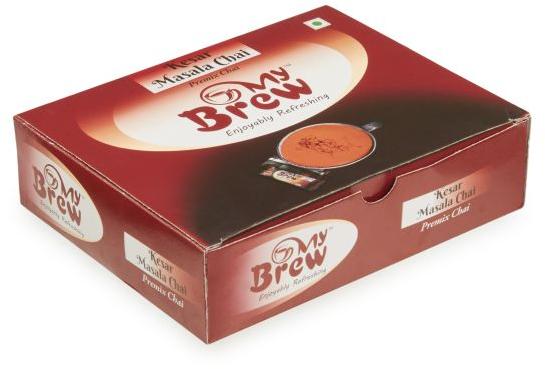 Premix Kesar Masala box 10 sachets, Style : Instant Tea Powder