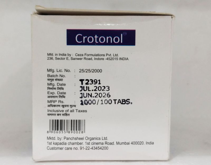 Crotonol 500mg Tablets, for Treatment of Alcohol Addiction, Medicine