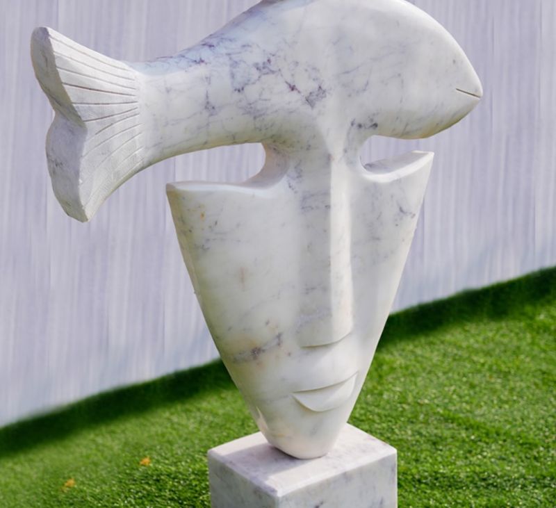 Aone Polished Marble Sculpture, Speciality : Shiny