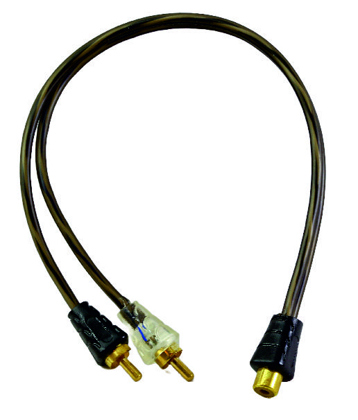 2 Rca Female Jack Audio Cable, for Car Use, Outer Material : Rubber