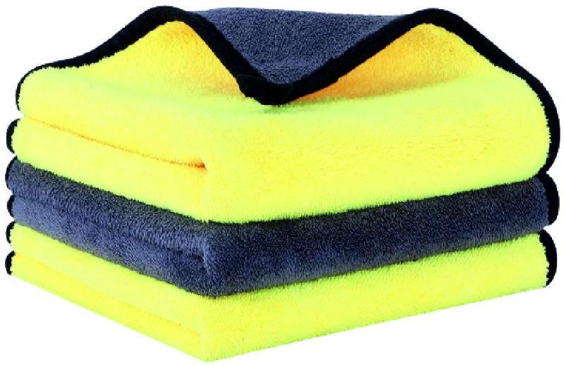 Yellow Plain 400 GSM Microfiber Cloth