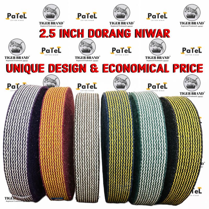 Tiger Wavelength Style Weaving Garg Cotton Niwar, Color : Dark Colors