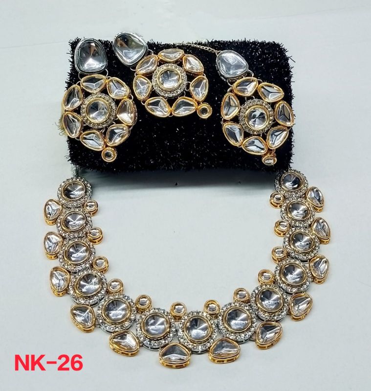 Polished Designer Kundan Necklace Set, Style : Modern