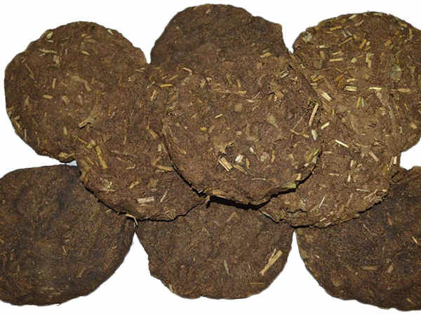 Brown Organic Round Cow Dung Cake, Size : 10 inch