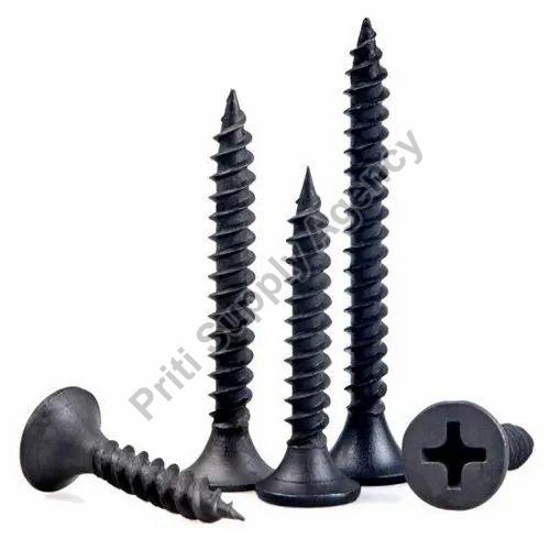 Black Round GI Gypsum Screw, for Industrial, Feature : Durable, Easy To Fit, Fine Finished