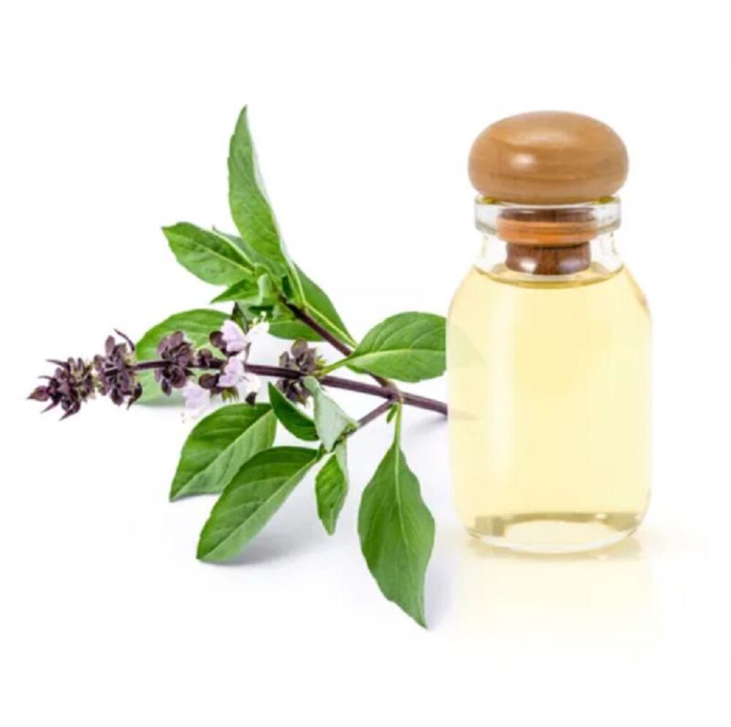 Pale Yellow Liquid Tulsi Oil, for Cosmetics, Medicinal Purpose, Feature : Hygienic, Purity