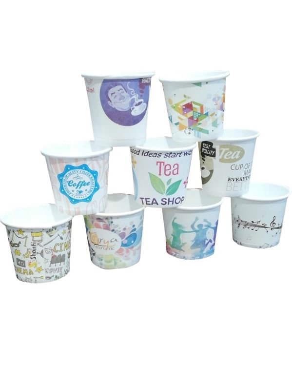 Multicolor Round Printed Disposable Paper Cup, for Coffee, Cold Drinks, Tea, Size : 40ml - 250ml