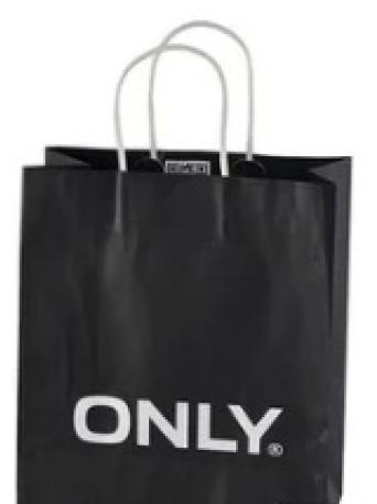 Black Fancy Printed Paper Carry Bag, for Shopping, Household