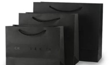 Black Printed Paper Carry Bag, for Shopping, Household