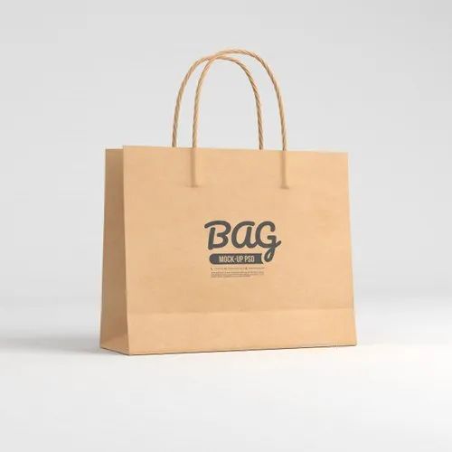 Printed Brown Paper Bag, for Shopping, Household, Capacity : 2kg