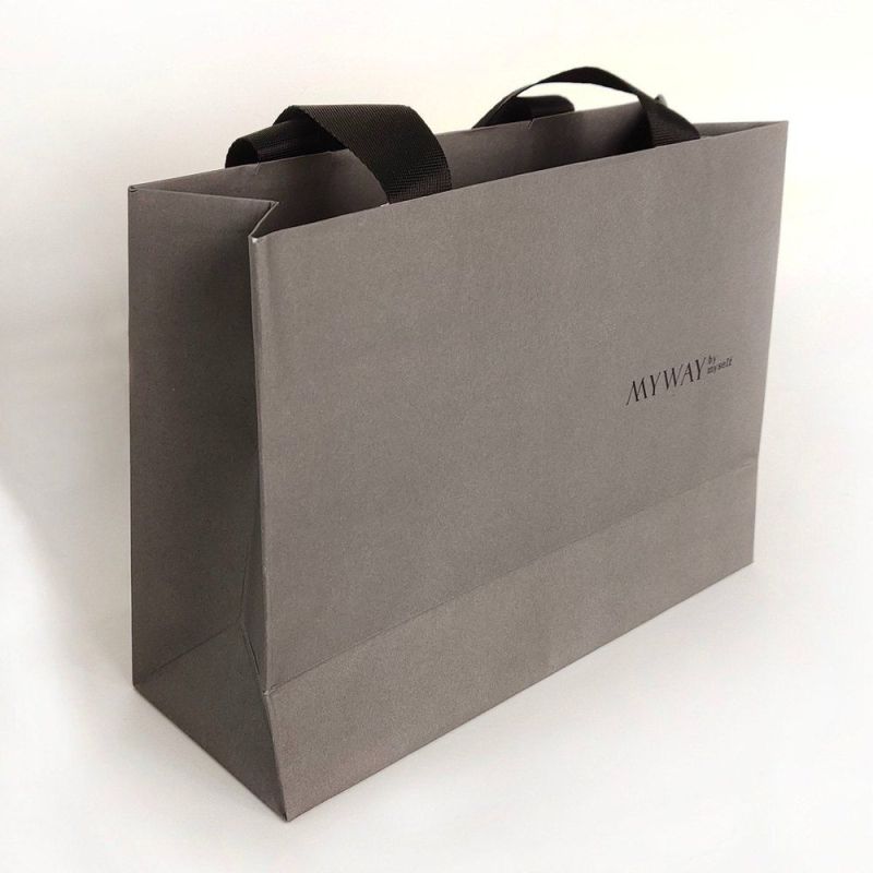 Printed Grey Stylish Paper Bags, for Shopping, Household, Capacity : 2kg