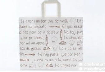 Printed White Paper Carry Bags, for Shopping, Household