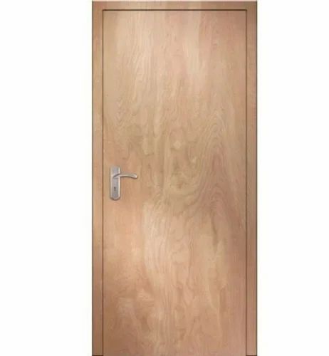 Brown Swing Polished Plain Wooden Flush Door, for Home, Kitchen, Office, Cabin, Position : Interior