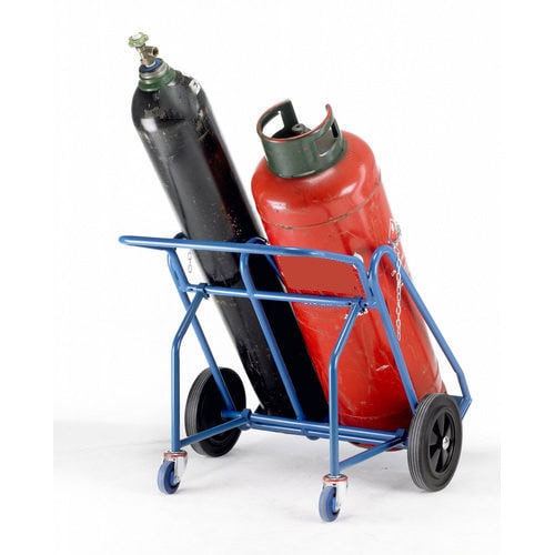 4 Wheeler Dual Gas Cylinder Trolley, for Industrial