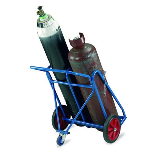 3 Wheeler Dual Gas Trolley, for Industries, Feature : Easy Operate, Moveable, Non Breakable, Rustproof