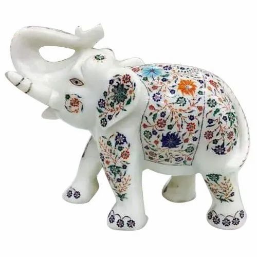 Marble Elephant Statue