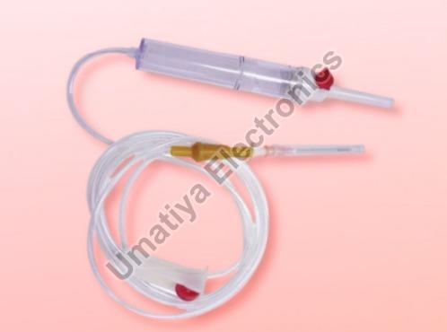 Transparent Plastic Blood Transfusion Set, for Clinical Use, Lab Use, Capacity : 10-20ml