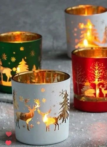 Glass Christmas Jar Candle