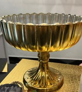 Metal Decorative Bowl with Stand