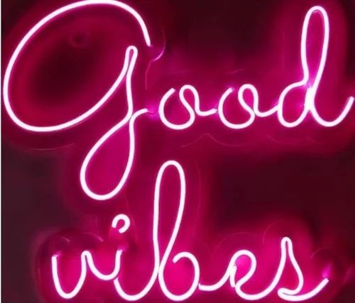 LED Good Vibes Neon Sign Board