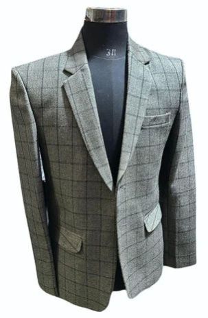 Men Casual Tweed Blazer