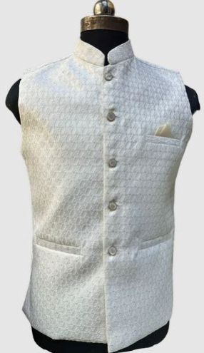 Mens Jacquard Nehru Jacket