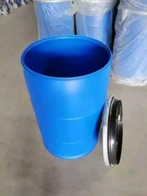 Blue Plastic Storage Barrel