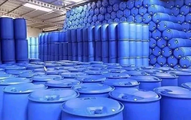 Blue Plastic Storage Barrel