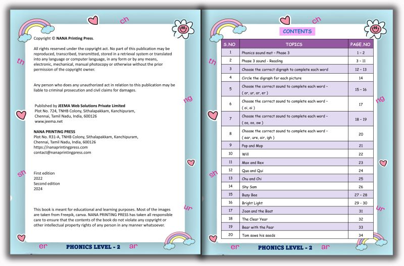 Phonics Level 2 Book