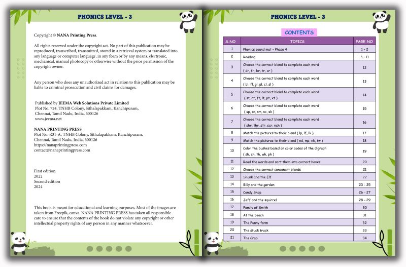 Phonics Level 3 Book