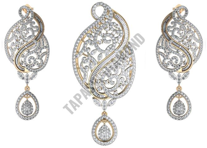 Designer Diamond Pendant Set