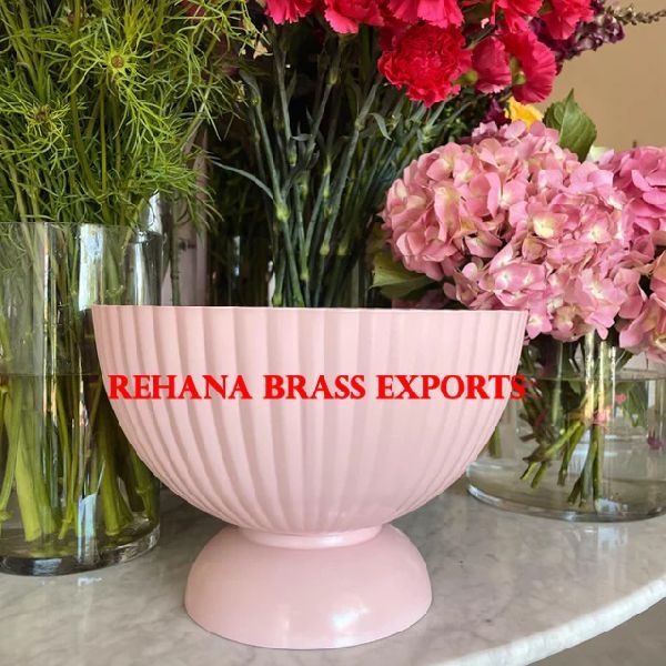 Brass Flower Bowl Vase