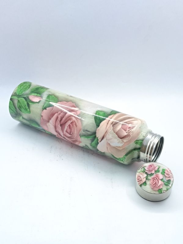 Stainless Steel Water Bottle With 3 D Design