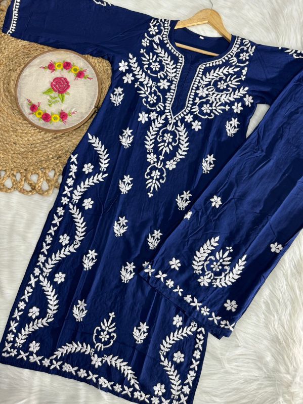 Sewa Chiken Hand Embroidered Lucknowi Kurti