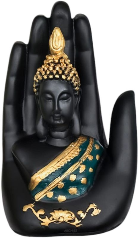 Palm Buddha Idol Ployresin Statue